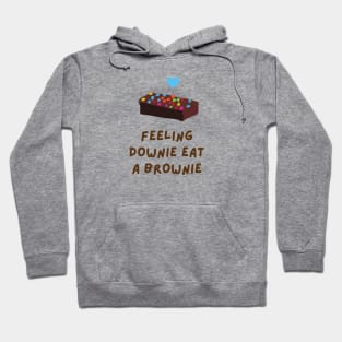 Cute Brownie T-Shirt Design Feeling Downie Eat A Brownie Hoodie